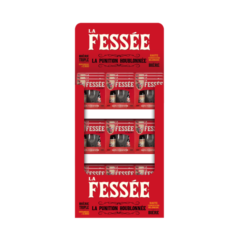 box multiple 2 coffrets bieres fessee 2*33cl + 1 verre