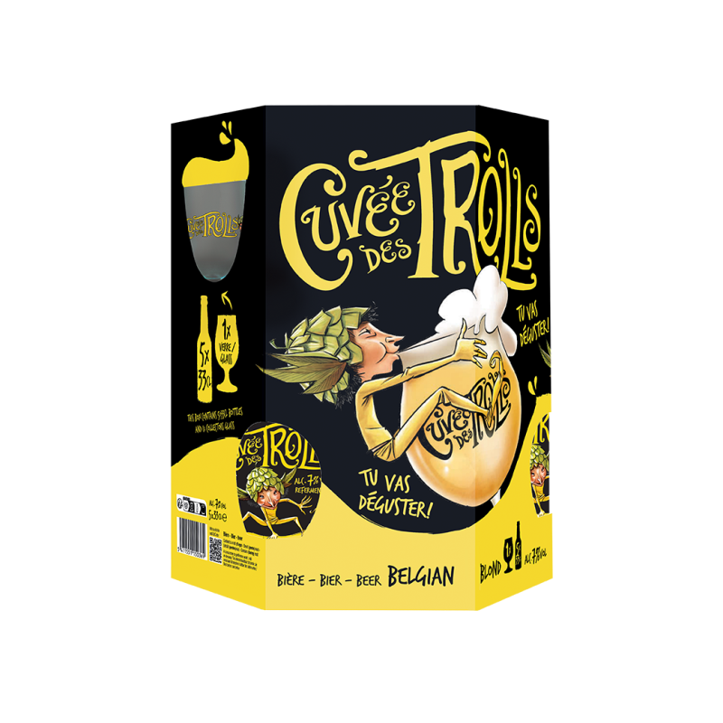 Pack de 6 bières de Belgique Cuvée des Trolls Blonde 6 x 25cl